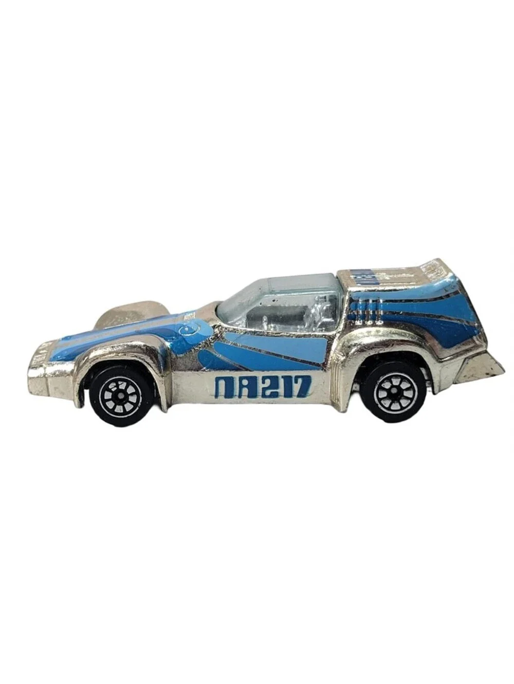 1980 Kenner CPG Prod Corp No.1027 Silver Blue NA 217 Die-cast Race Car OH plate